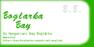 boglarka bay business card